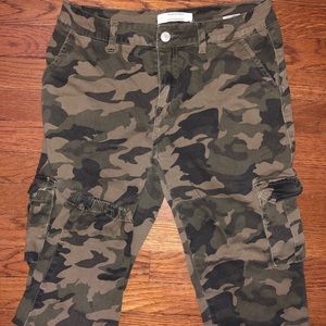 High rise camouflage joggers size Large